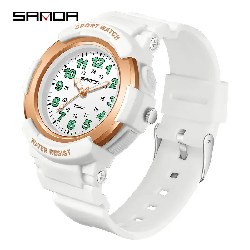 Sanda Pink Water Resistant Youth Digital Watch - Image 26