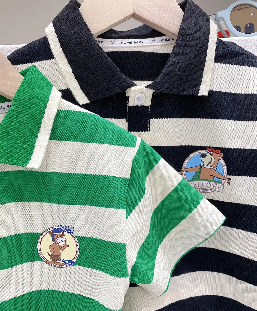 Children Striped Polo T-Shirt Boys 2023 Summer — feature 4