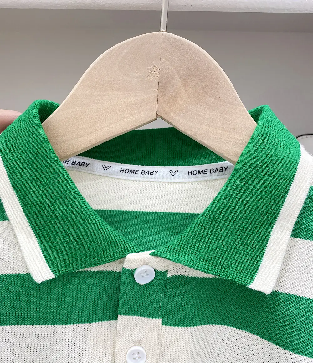 Children Striped Polo T-Shirt Boys 2023 Summer — feature 5