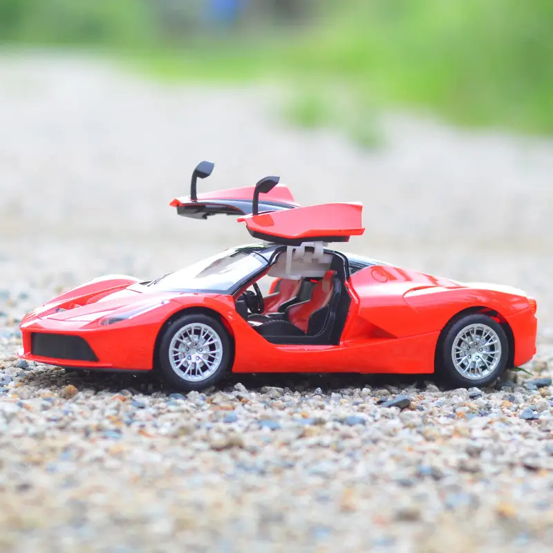 1:14 Farari charging remote control simulation car model gravity induction cool light one-key door children's toy car