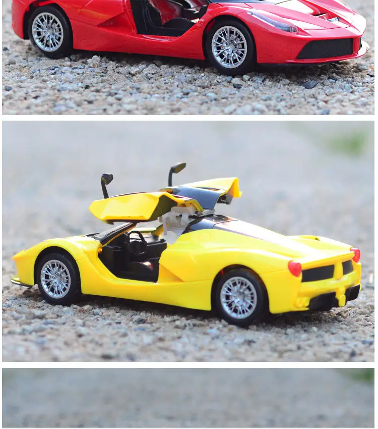 1:14 Farari charging remote control simulation car model gravity induction cool light one-key door children's toy car — feature 4