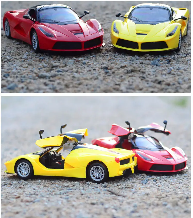 1:14 Farari charging remote control simulation car model gravity induction cool light one-key door children's toy car — feature 5