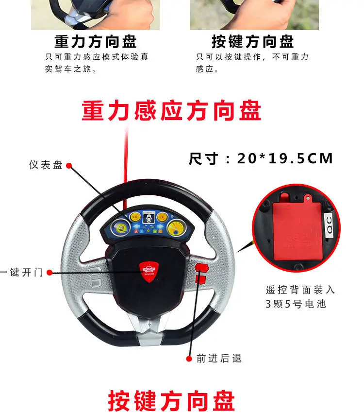 1:14 Farari charging remote control simulation car model gravity induction cool light one-key door children's toy car — feature 7
