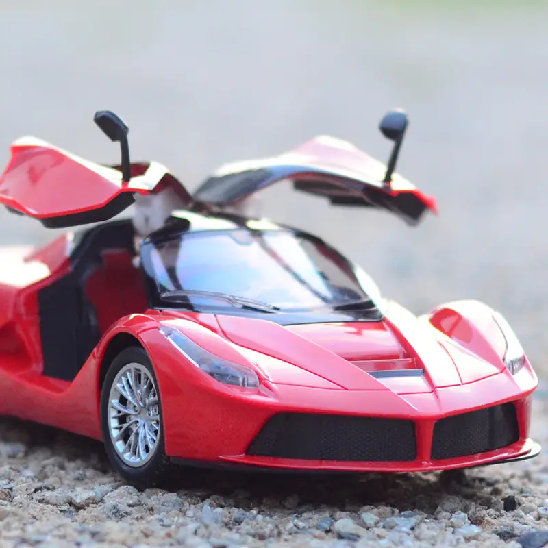 1:14 Farari charging remote control simulation car model gravity induction cool light one-key door children's toy car