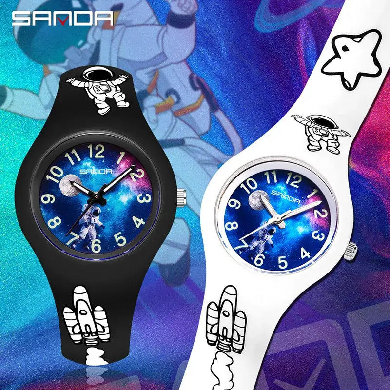 Kids Starry Watch Blue Space Man Design - Image 9