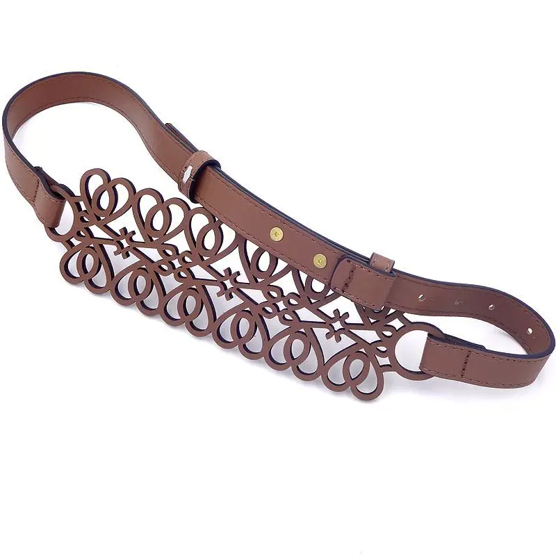 New Women's Hollow Belt Wide Waist Seal Black Adjustable - Image 2
