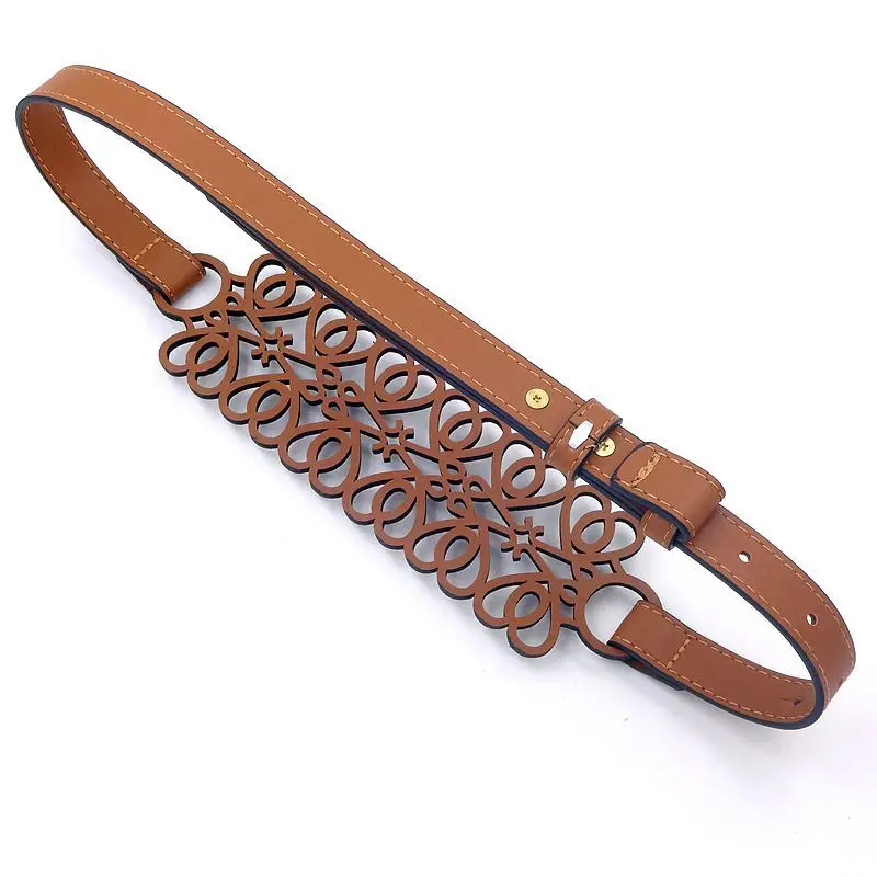 New Women's Hollow Belt Wide Waist Seal Black Adjustable - Image 6