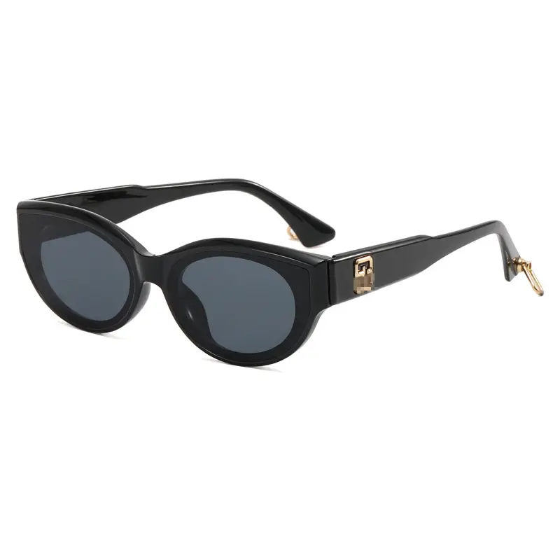 Retro Cat's Eye Sunglasses Women Black High End - Image 7