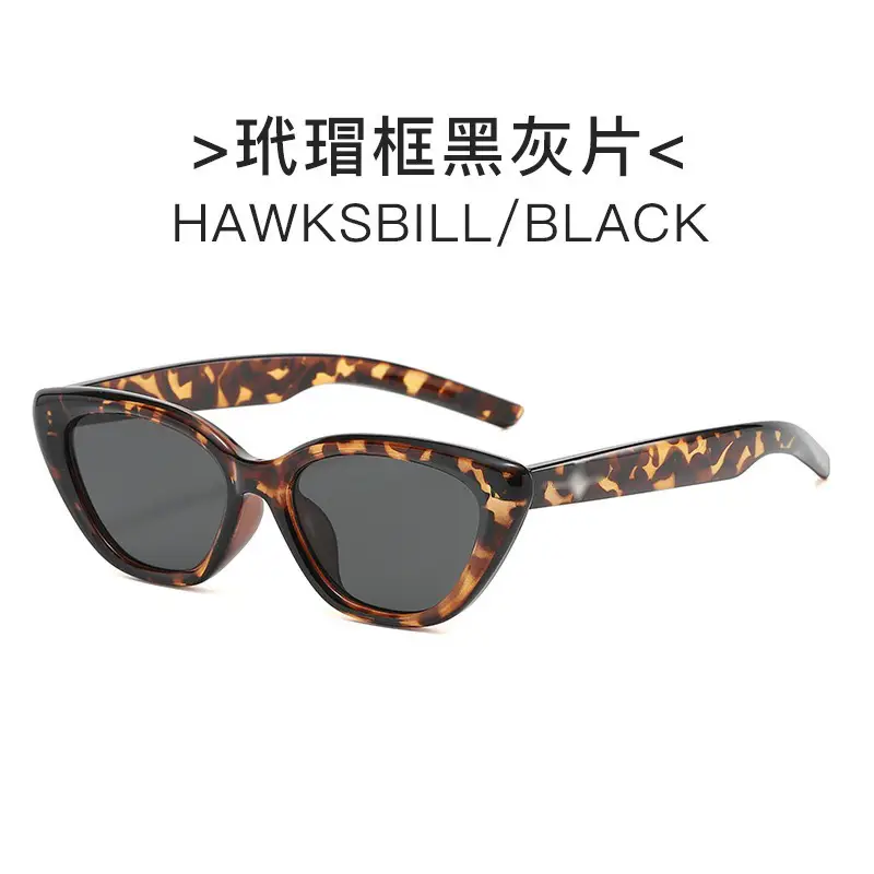 Women Cat Eye Sunglasses European American Retro Small Frame - Image 3