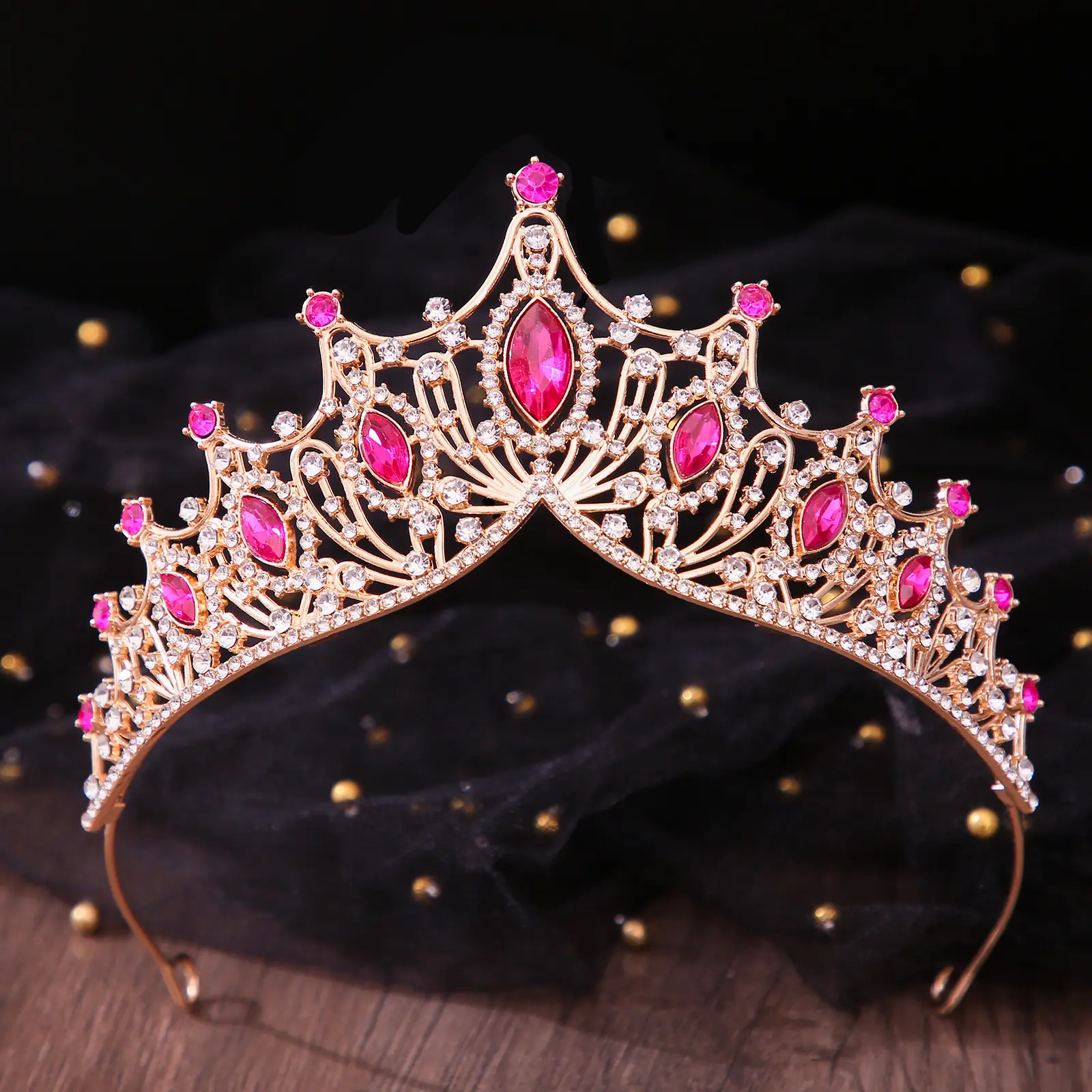 Korean Style Crystal Crown for Girls Birthday Party
