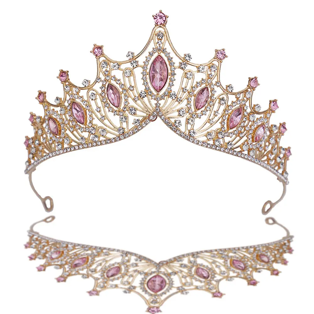 Korean Style Crystal Crown for Girls Birthday Party