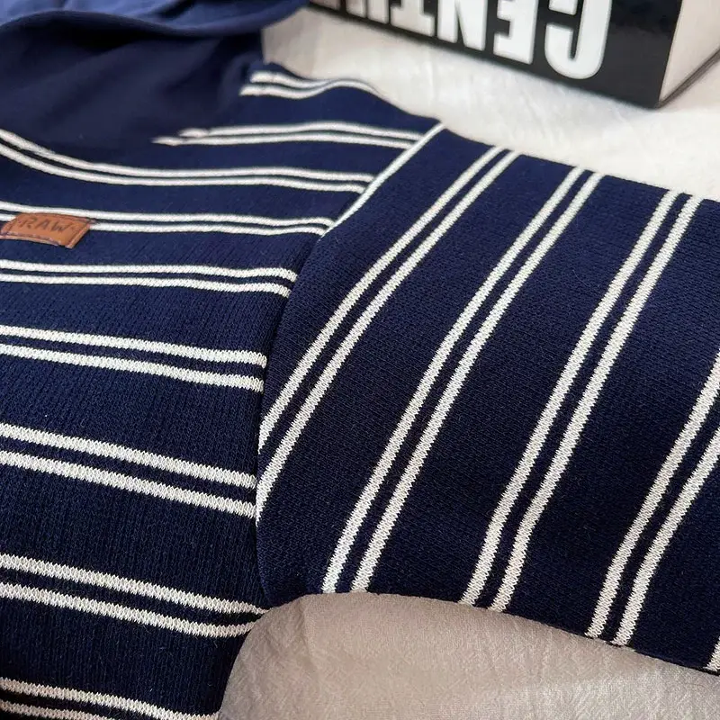 Boys Striped Hooded Sweatshirt 2026 — feature 7