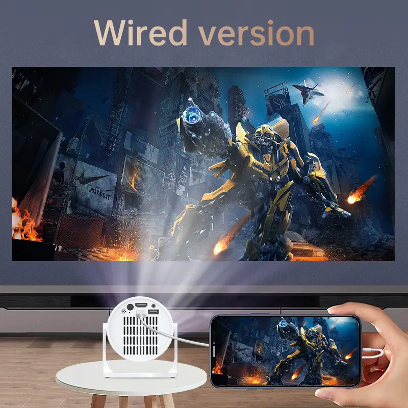 Overseas Cross-Border Hy300Mini Barrel New High-Definition Projector Portable Micro Mini Home Led Projector — feature 17
