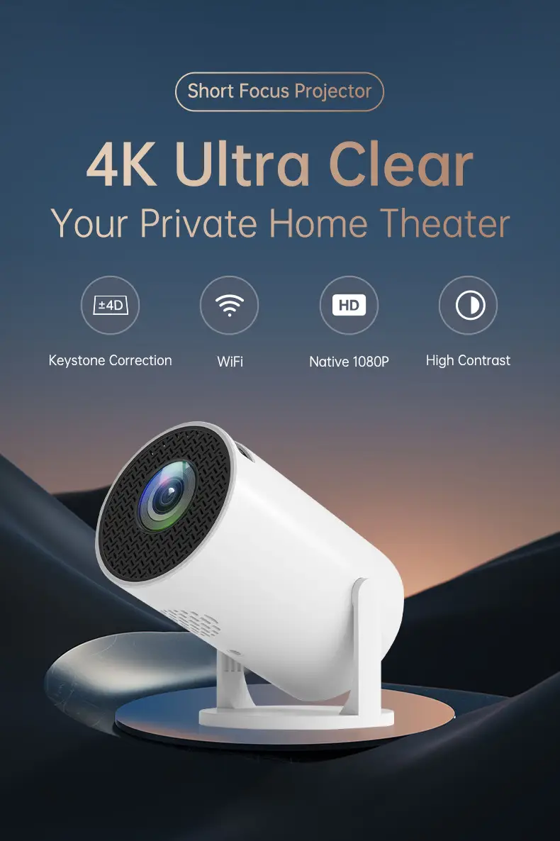 Overseas Cross-Border Hy300Mini Barrel New High-Definition Projector Portable Micro Mini Home Led Projector — feature 7