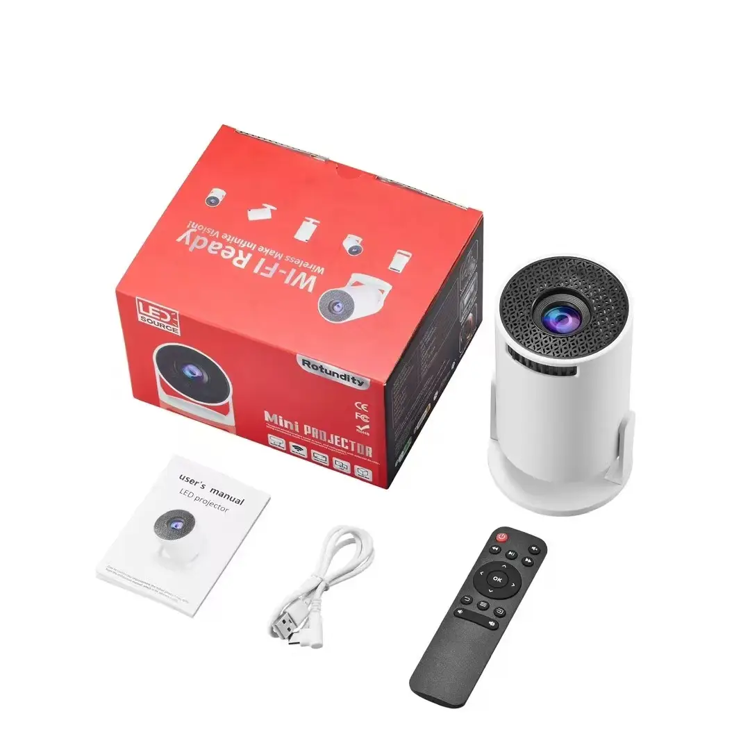 Overseas Cross-Border Hy300Mini Barrel New High-Definition Projector Portable Micro Mini Home Led Projector