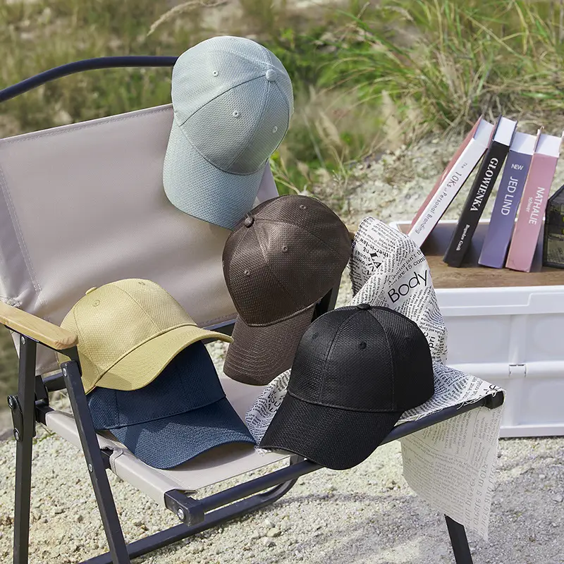 Men Women Sun Hat Pink Mesh Baseball Cap - Image 10