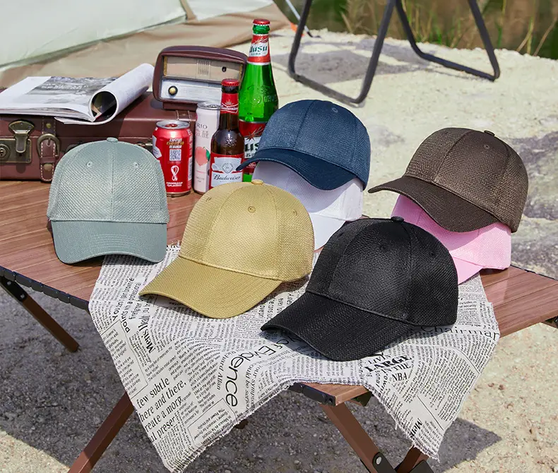 Men Women Sun Hat Pink Mesh Baseball Cap — feature 3