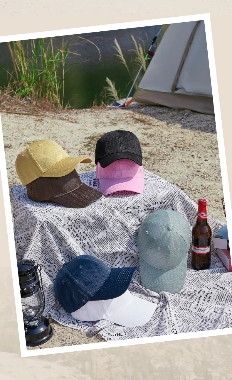 Men Women Sun Hat Pink Mesh Baseball Cap — feature 6