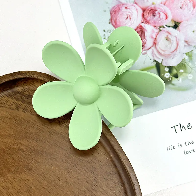 Black 4cm Flower Design Hair Clip for Women - Image 10