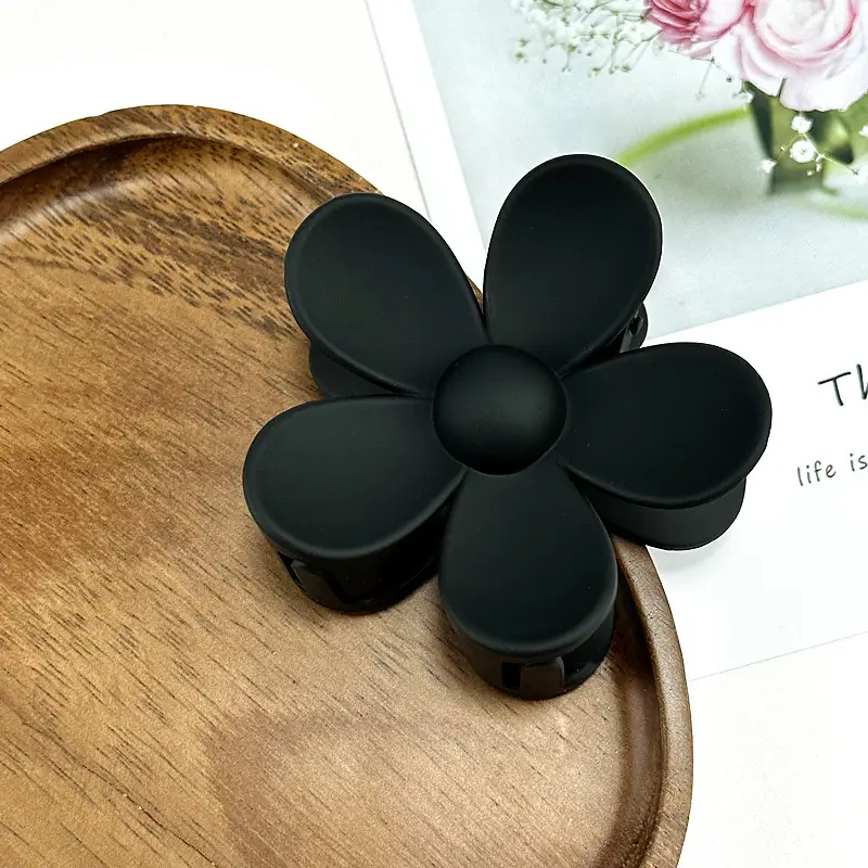 Black 4cm Flower Design Hair Clip for Women — feature 15