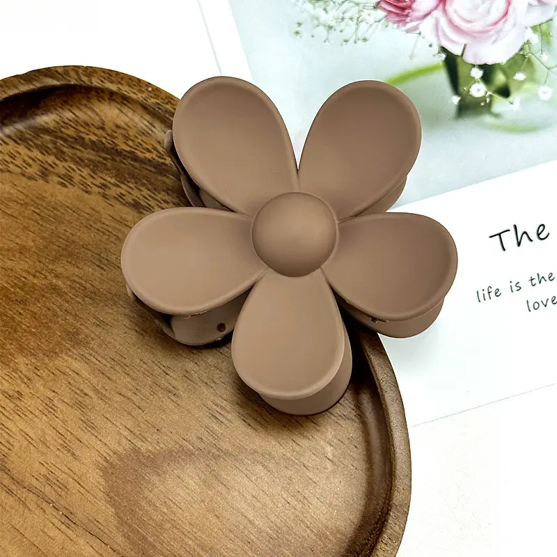 Black 4cm Flower Design Hair Clip for Women — feature 17
