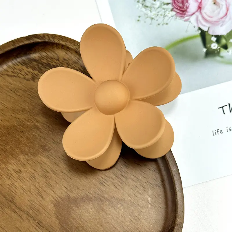 Black 4cm Flower Design Hair Clip for Women - Image 6