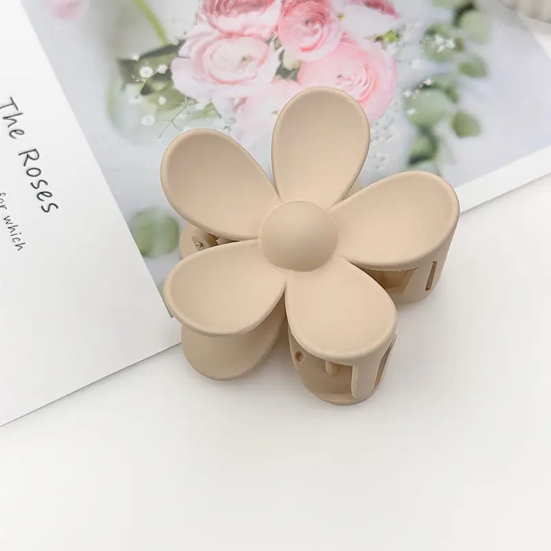 Black 4cm Flower Design Hair Clip for Women - Image 8