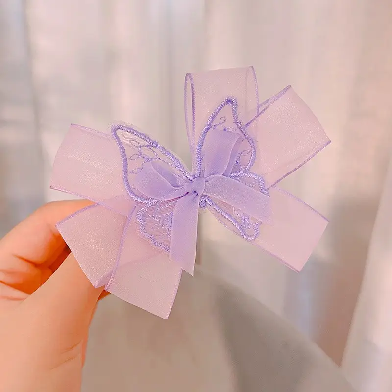 Purple embroidery butterfly