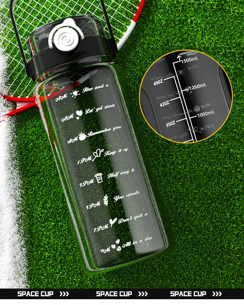 Summer large-capacity sports kettle outdoor fitness high-value portable water cup double drinking plastic cup with straw wholesale — feature 10