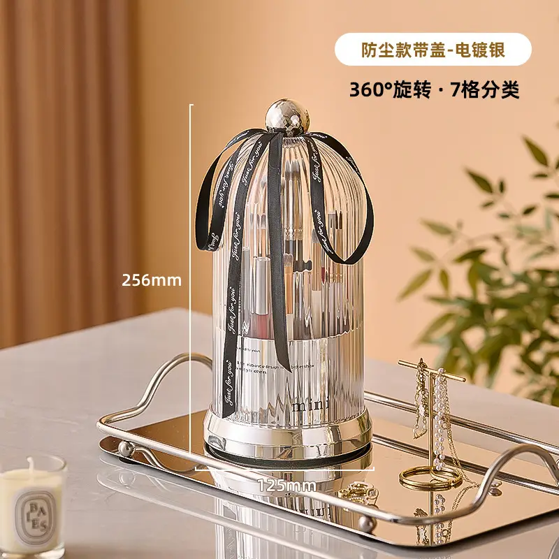 Rotating Makeup Storage Tube for Cosmetics Desk - Image 2