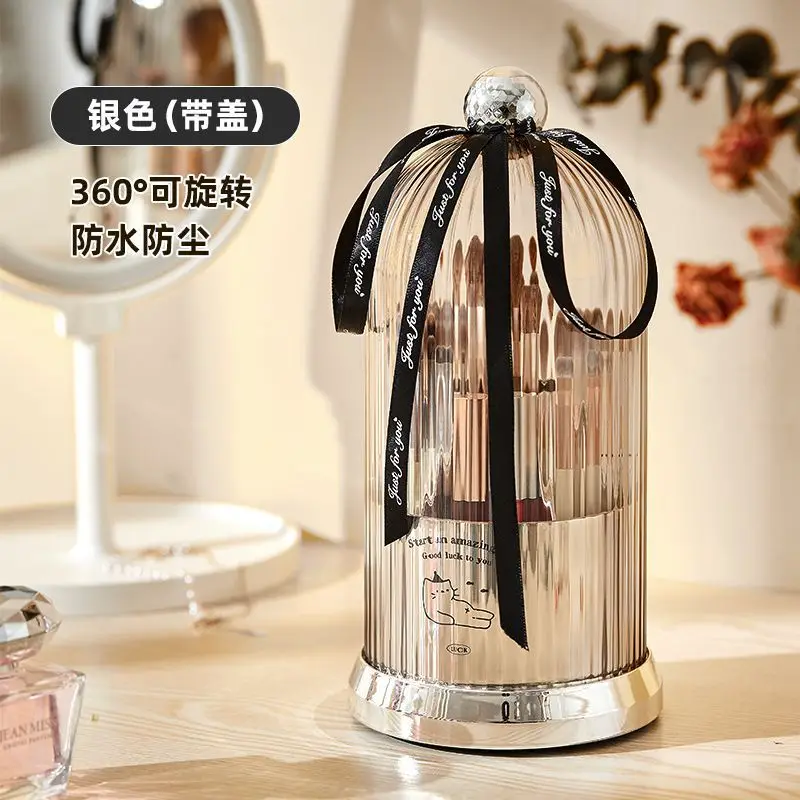 Rotating Makeup Storage Tube for Cosmetics Desk - Image 3