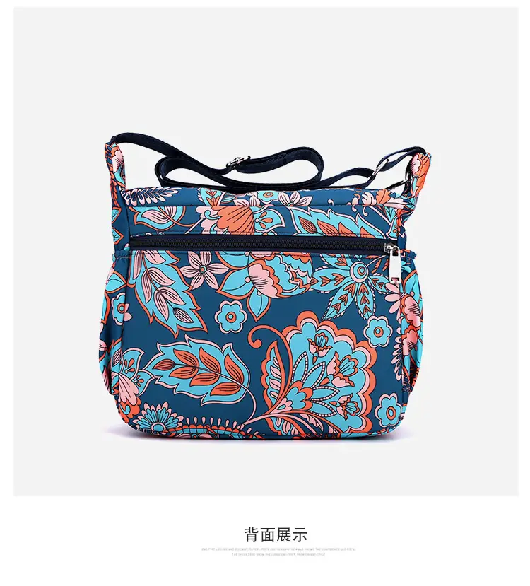 2023 New Pleated Women's Nylon Floral Shoulder Crossbody Bag — feature 13