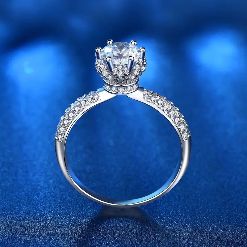 Clearance 1 Karat Ice Queen Engagement Ring Women Sterling Silver - Image 3