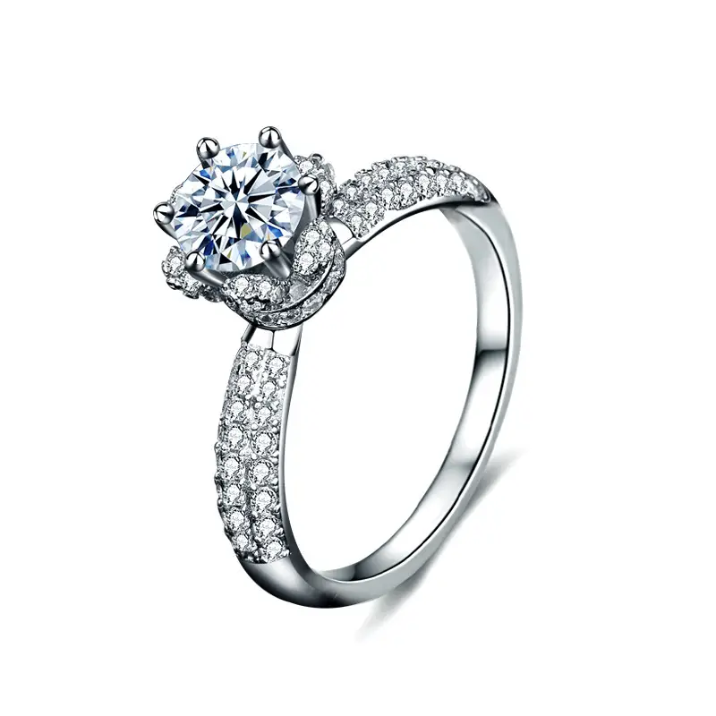 Clearance 1 Karat Ice Queen Engagement Ring Women Sterling Silver - Image 5