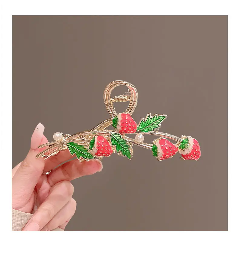 Strawberry Hairpin Clip for Women's Headwear — feature 2