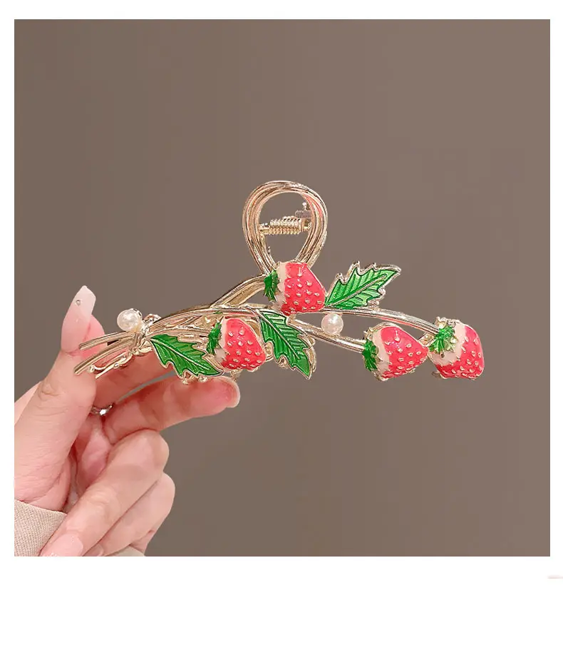 Strawberry Hairpin Clip for Women's Headwear — feature 6