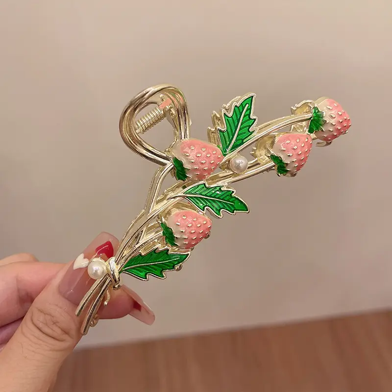 Strawberry Hairpin Clip for Women's Headwear - Image 2