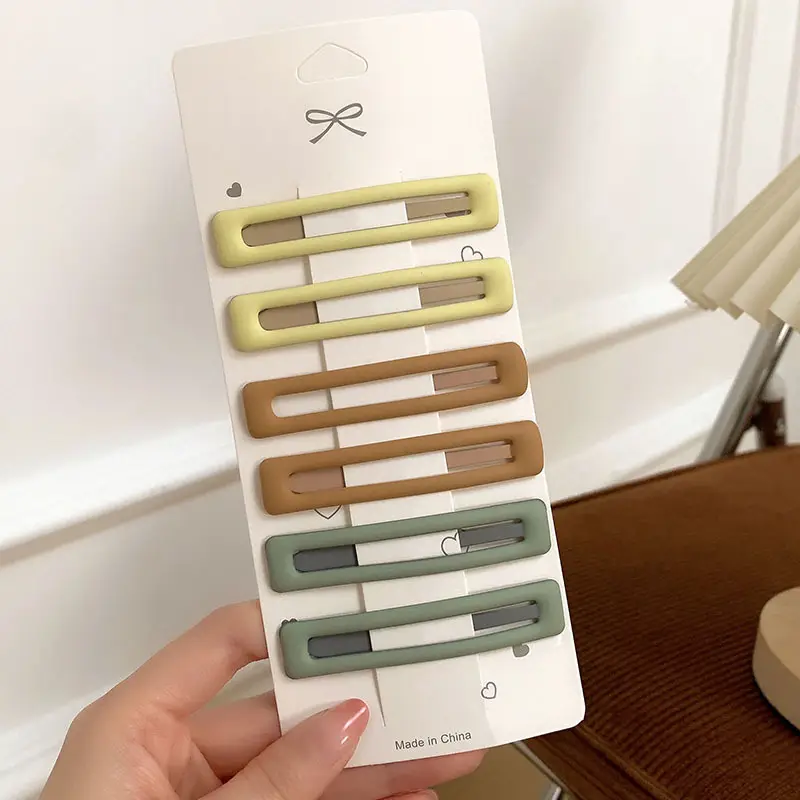 Candy Color Hairpin Clip Set for Women