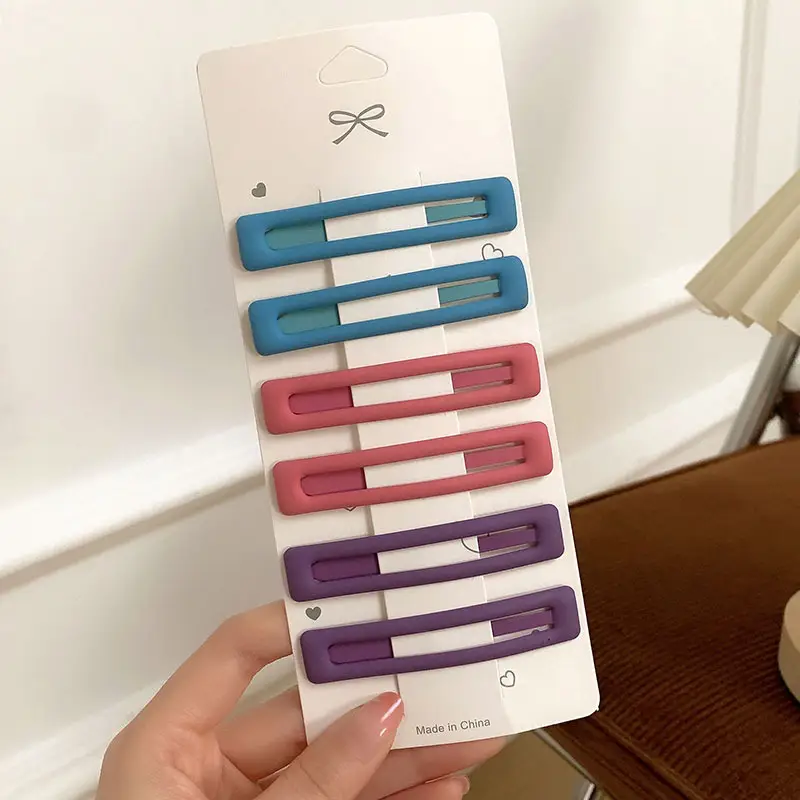 Candy Color Hairpin Clip Set for Women