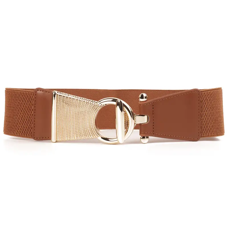 Black Nylon Belt with Gold Clasp for Women - Image 2