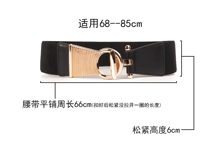 Black Nylon Belt with Gold Clasp for Women β feature 2