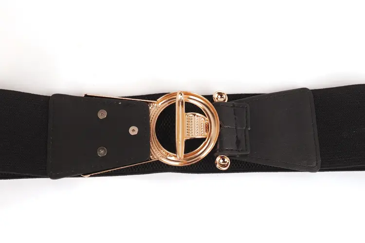 Black Nylon Belt with Gold Clasp for Women β feature 8