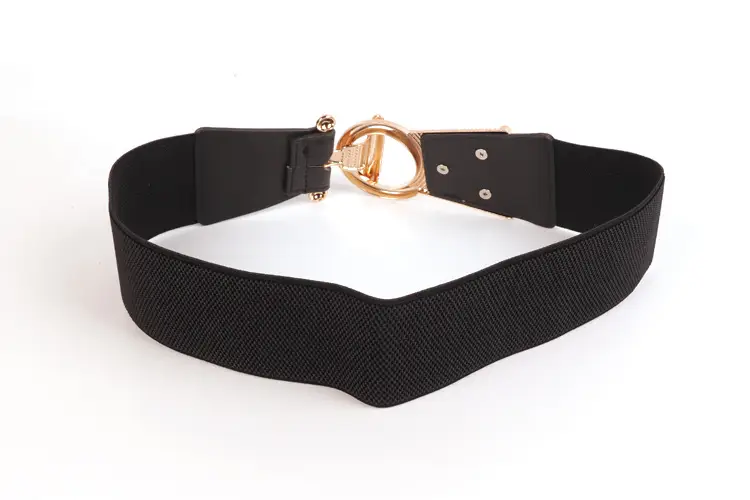 Black Nylon Belt with Gold Clasp for Women β feature 9