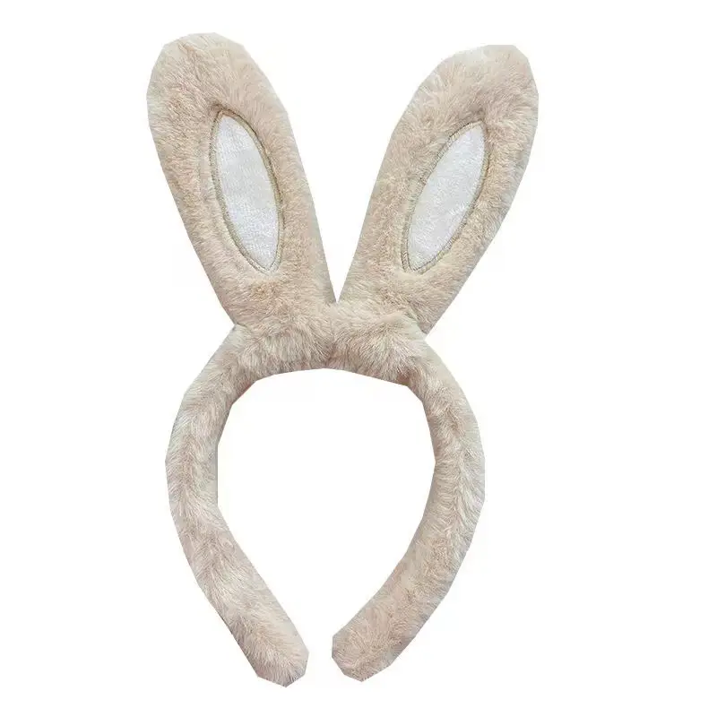 Pink Faux Rabbit Ear Plush Headband for Girls - Image 14