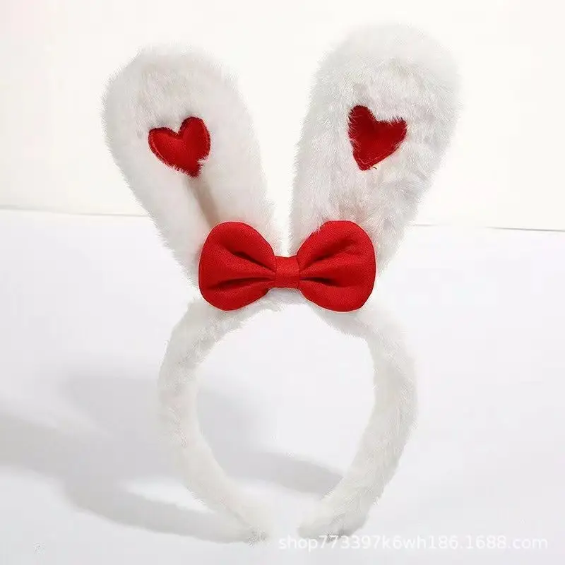 Pink Faux Rabbit Ear Plush Headband for Girls — feature 7