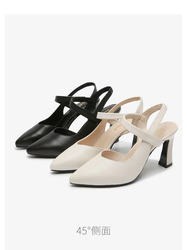 Women's Black Leather High Heel Sandals 2023 — feature 11