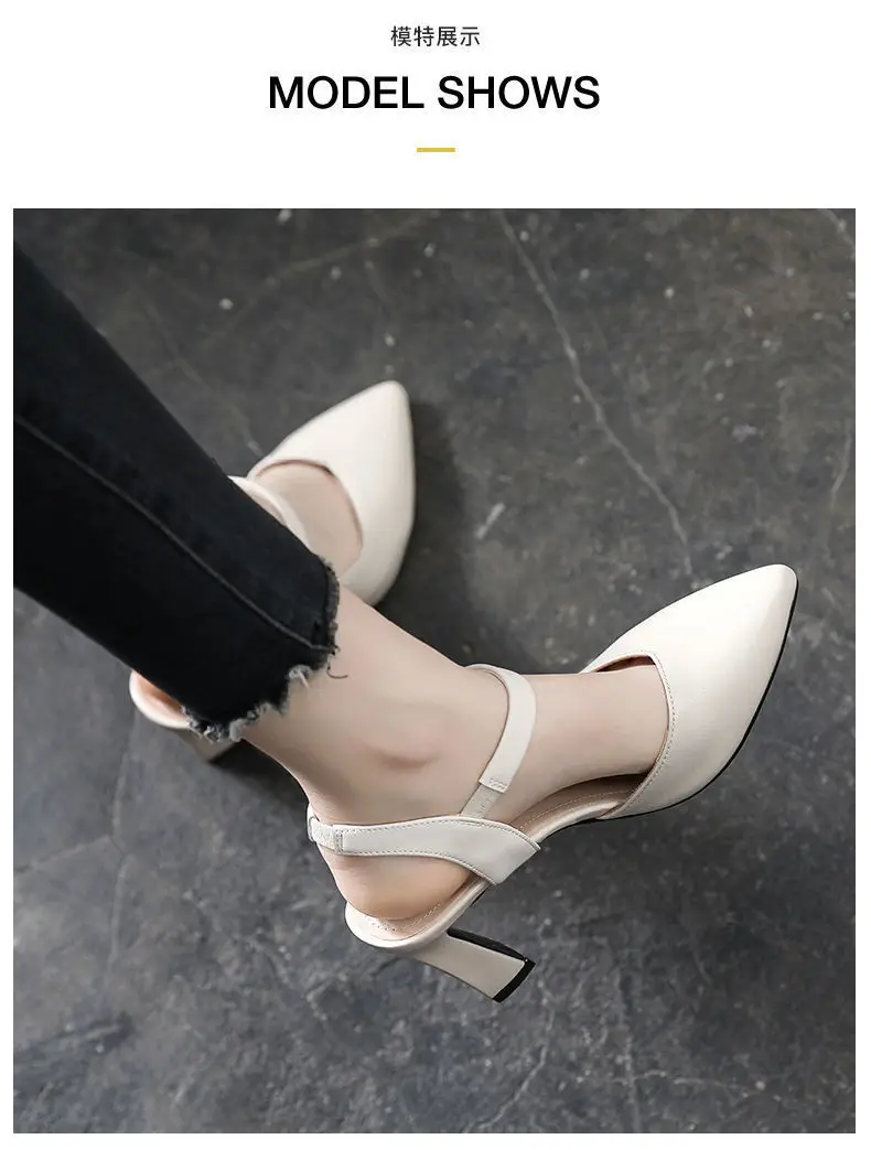 Women's Black Leather High Heel Sandals 2023 — feature 4