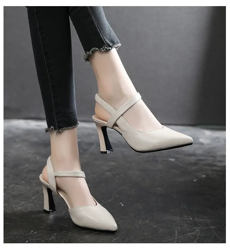 Women's Black Leather High Heel Sandals 2023 — feature 5