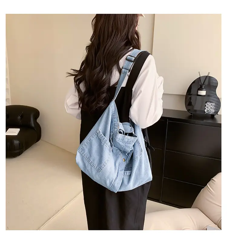 Light Blue Denim Shoulder Bag 2023 Spring New — feature 16