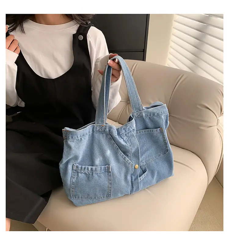 Light Blue Denim Shoulder Bag 2023 Spring New — feature 19